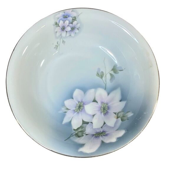 Z.S. and Co. Bavaria Serving Bowl Hand Painted Gold Rimmed Floral Pattern - Picture 1 of 9